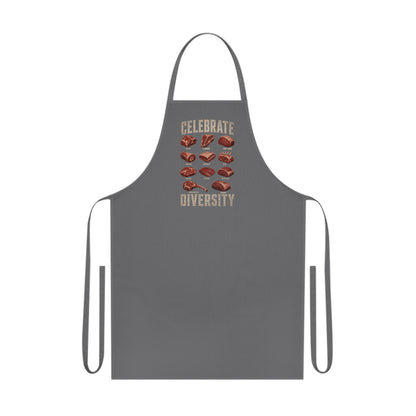 Celebrate Diversity BBQ Meat Cuts Apron Printify