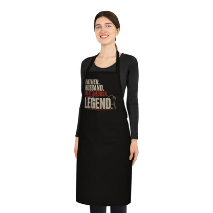 Father Husband Meat Smoker Legend BBQ Apron Printify