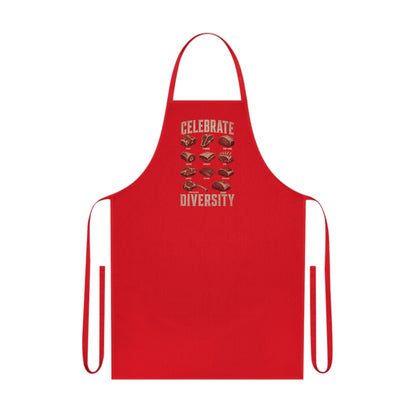 Celebrate Diversity BBQ Meat Cuts Apron Printify