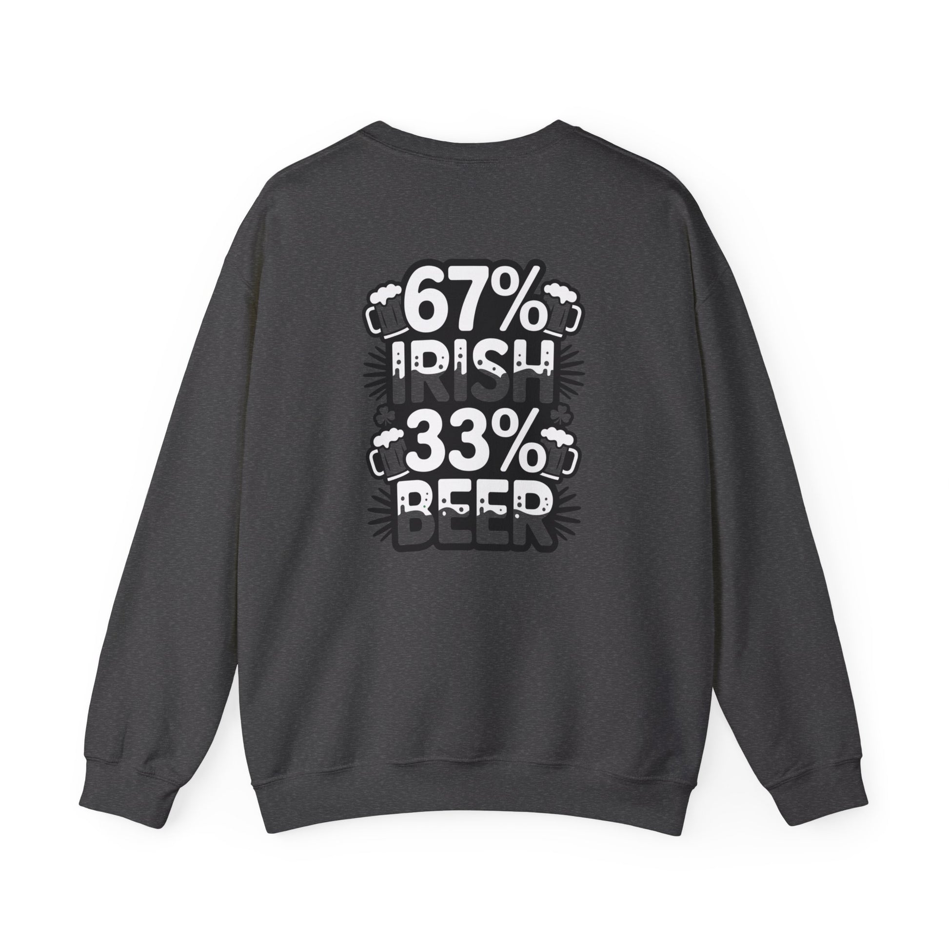 67% Irish 33% Beer Sweatshirt Printify