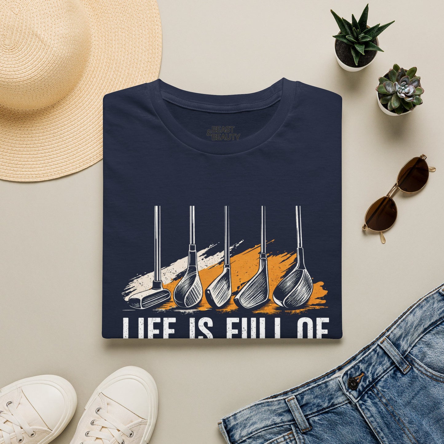 Life Is Full of Important Choices Golf T-Shirt Printify