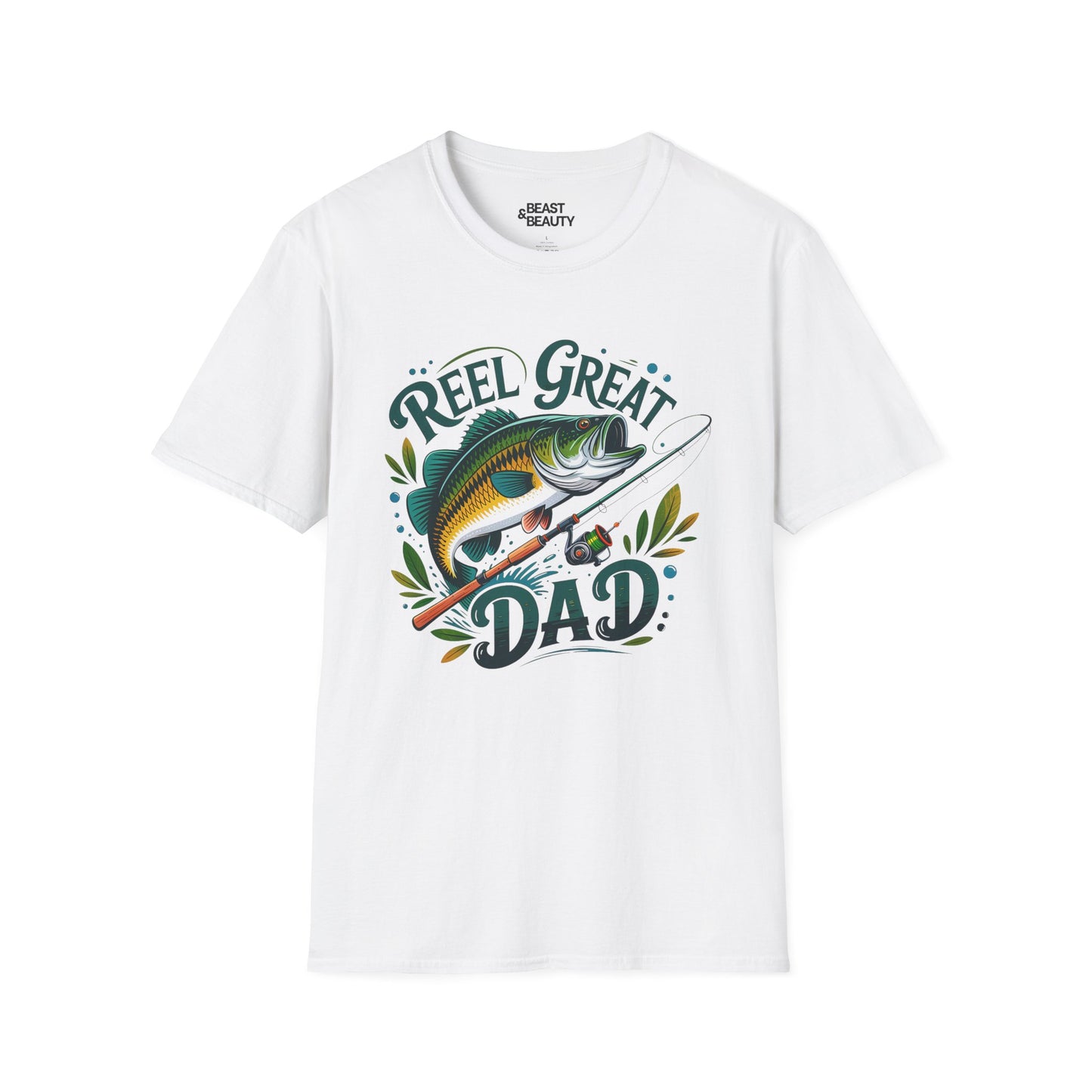 Reel Great Dad Father's Day Fishing T-Shirt Printify