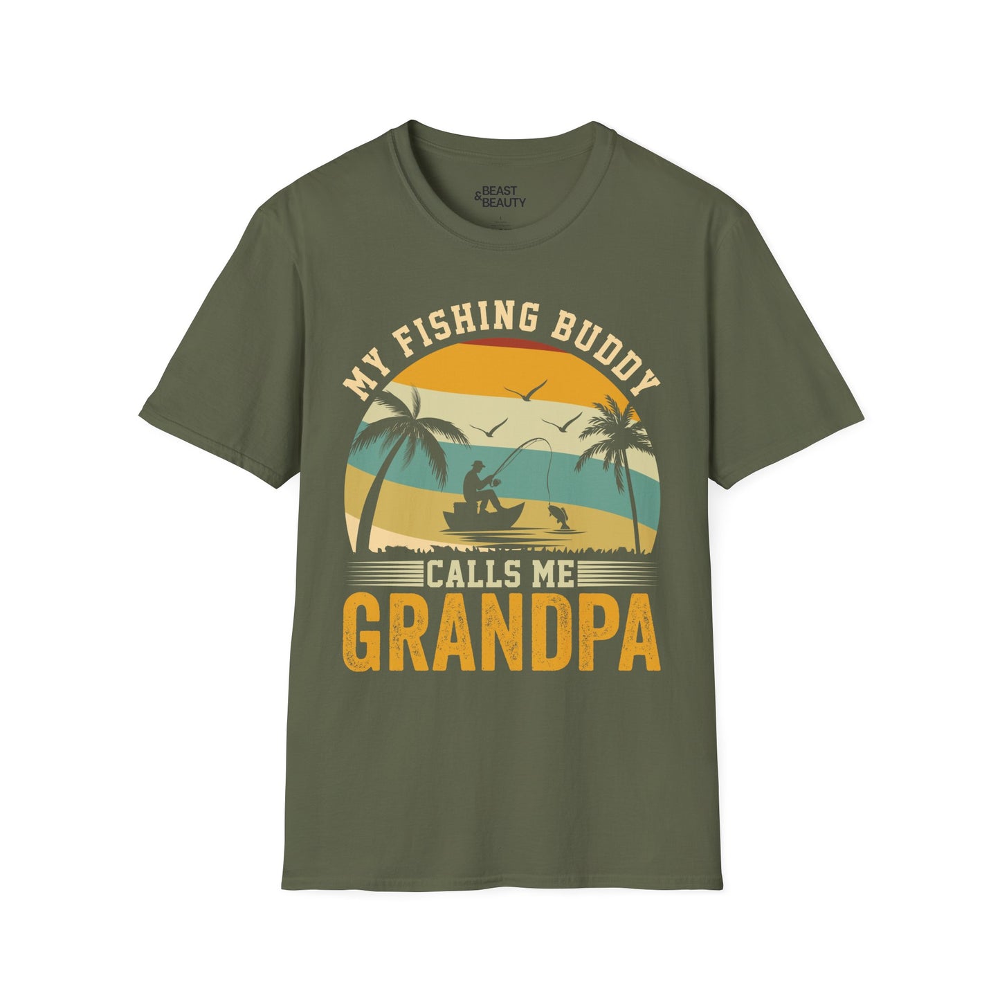 My Fishing Buddy Calls Me Grandpa T-Shirt Printify
