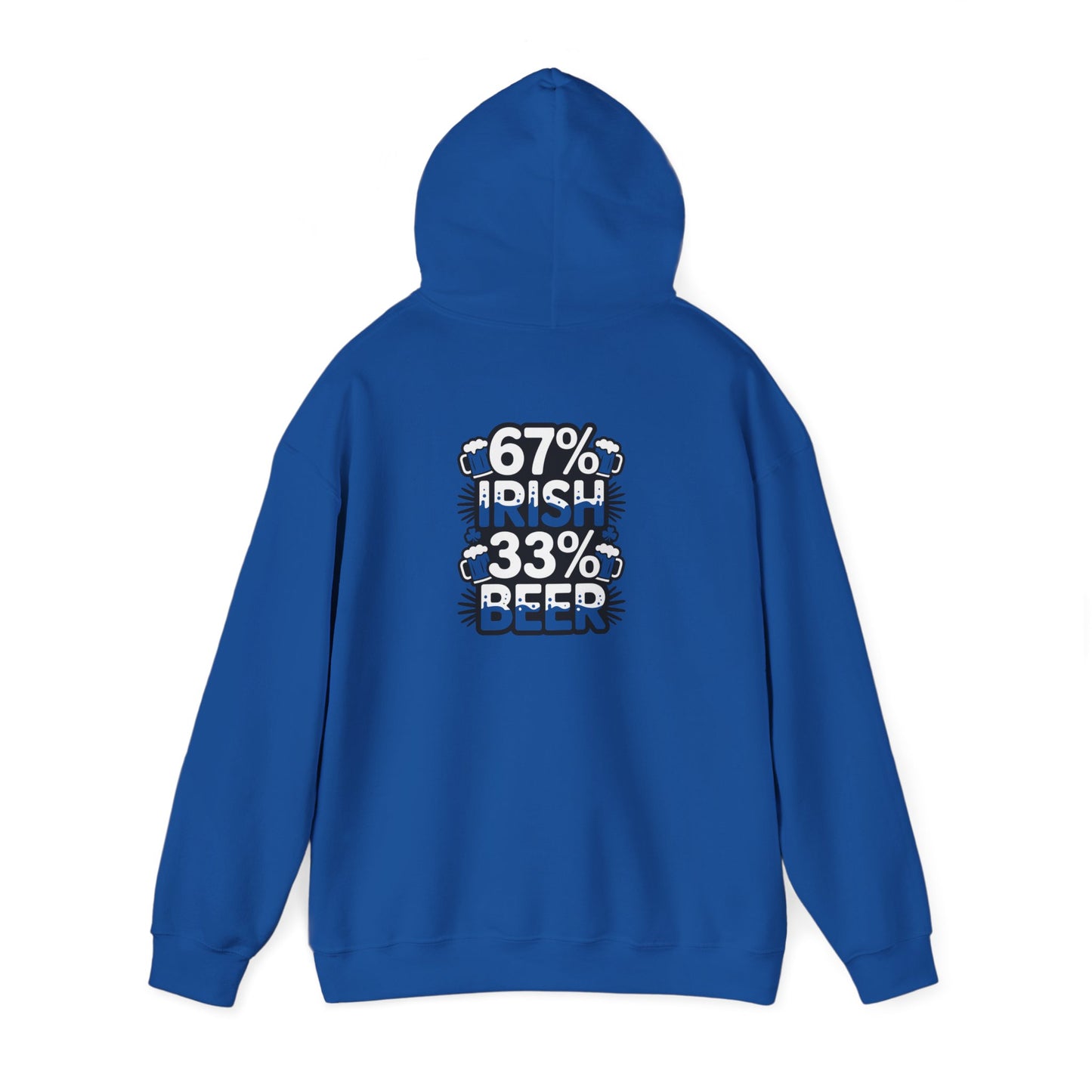 67% Irish 33% Beer Hoodie Printify