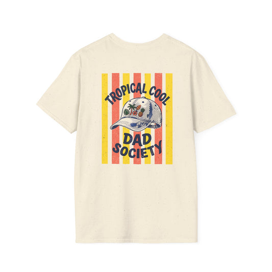 Tropical Cool Dad Society Retro Summer T-Shirt Printify