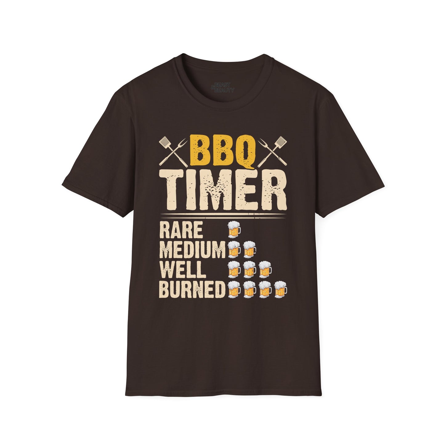 BBQ Timer Funny Grilling Dad T-Shirt Printify
