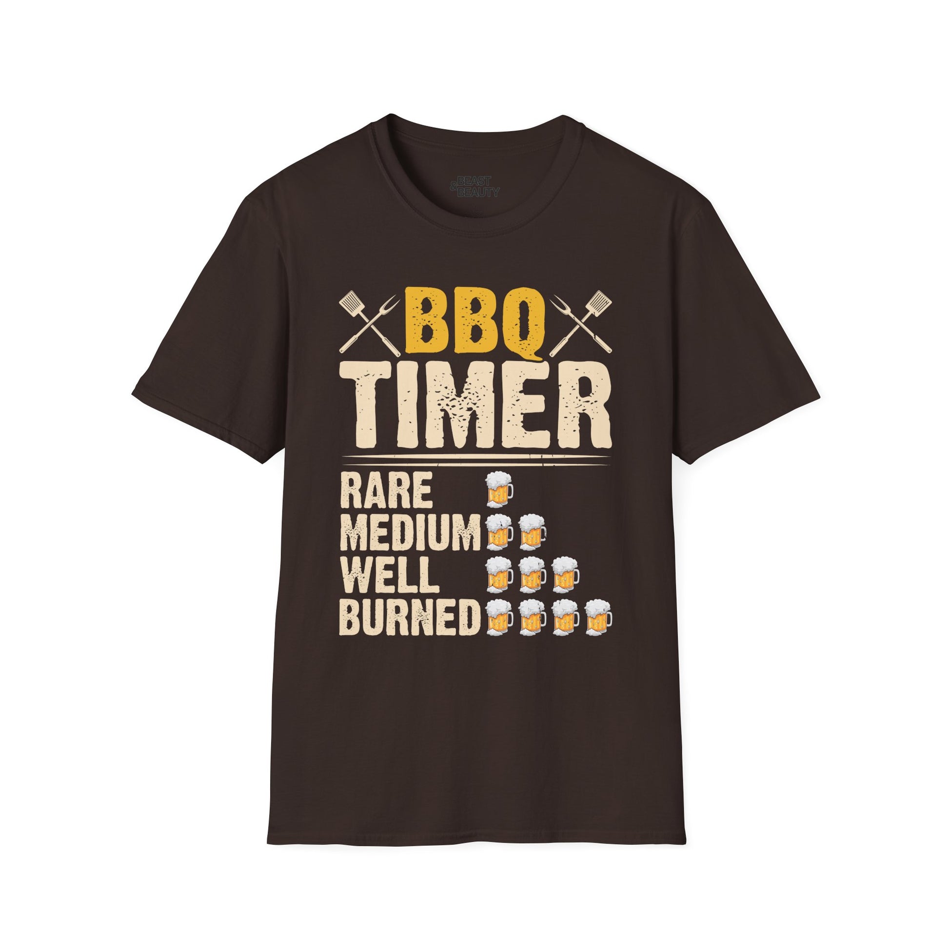 BBQ Timer Funny Grilling Dad T-Shirt Printify