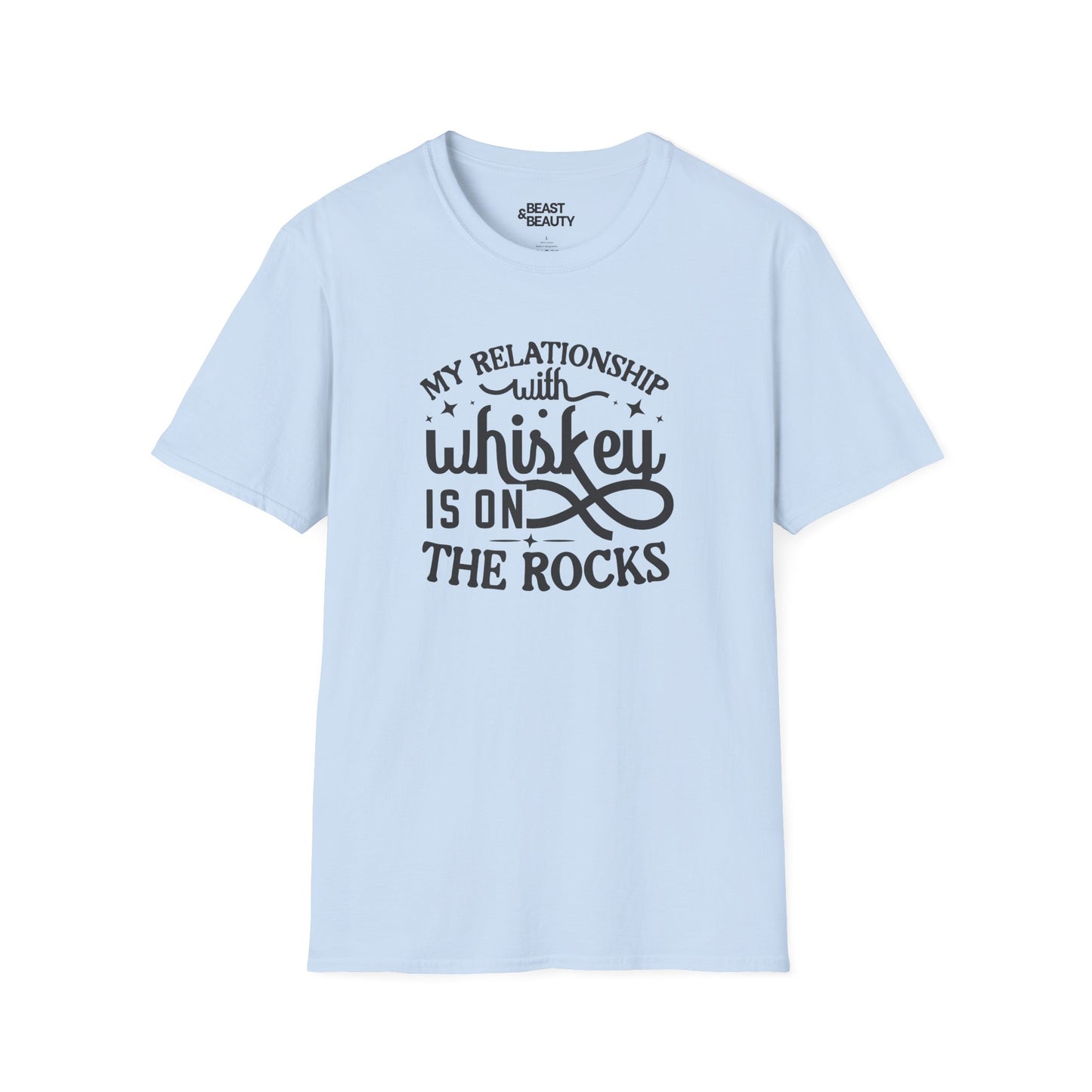 My Relationship With Whiskey Is On The Rocks T-Shirt Printify