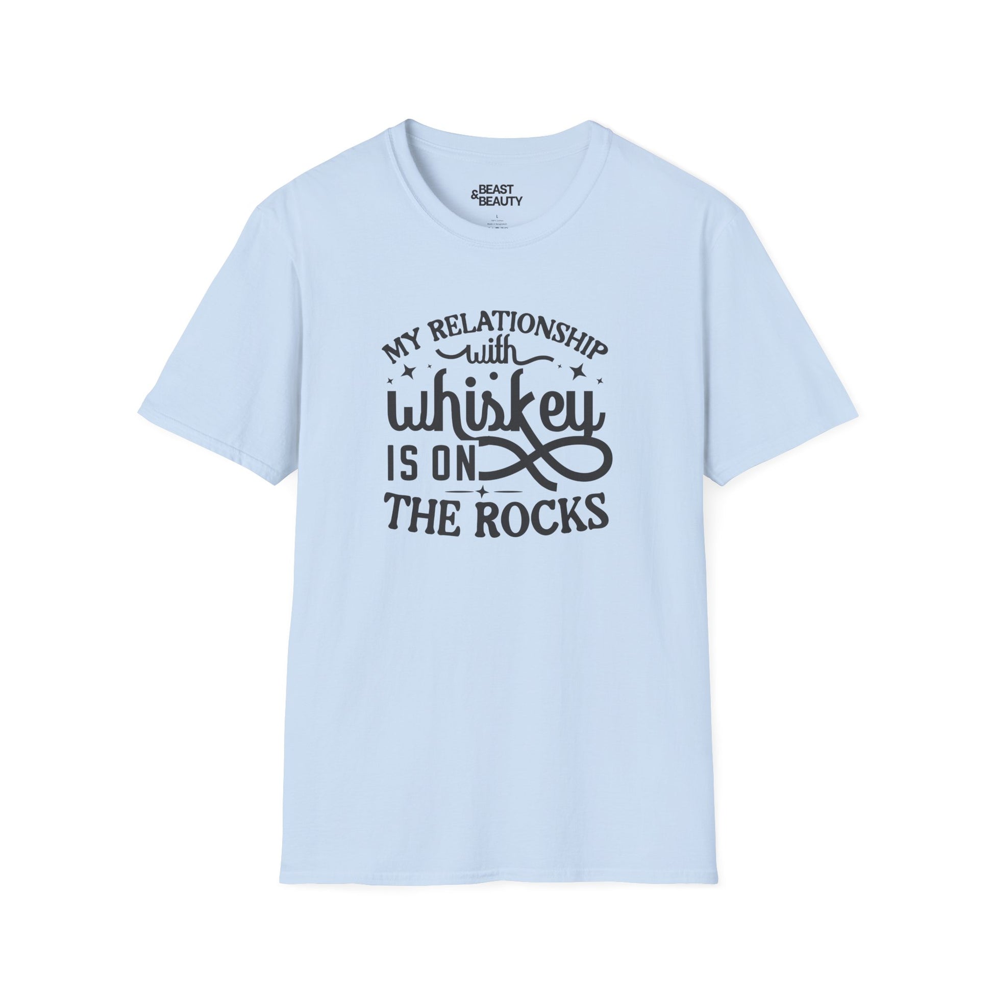 My Relationship With Whiskey Is On The Rocks T-Shirt Printify