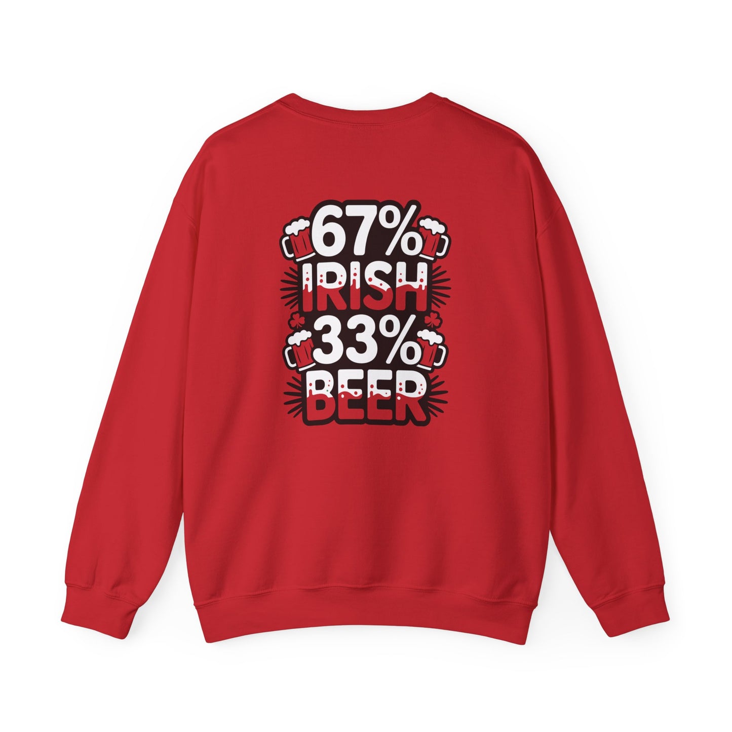 67% Irish 33% Beer Sweatshirt Printify