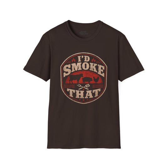 I'd Smoke That BBQ Dad T-Shirt Printify