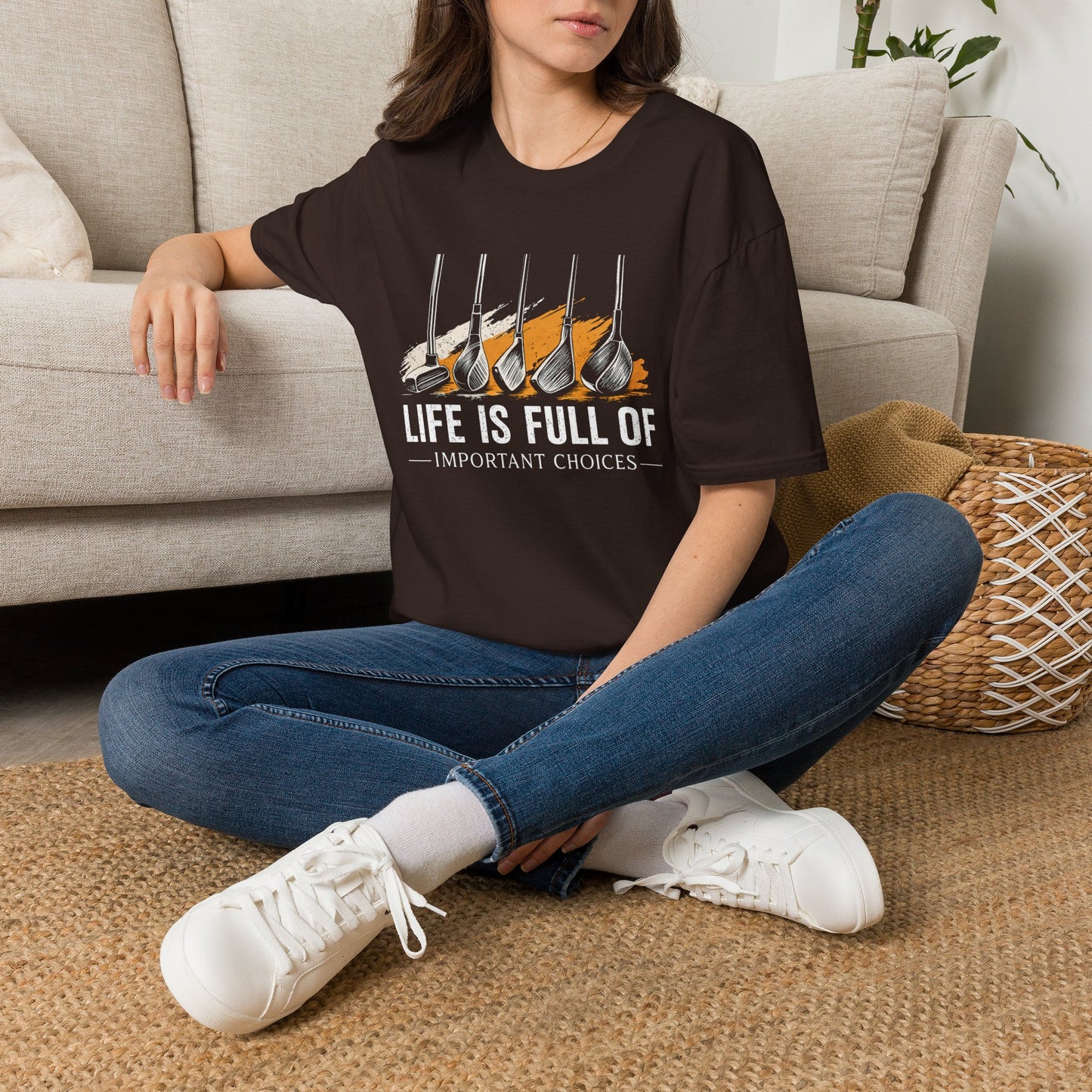 Life Is Full of Important Choices Golf T-Shirt Printify