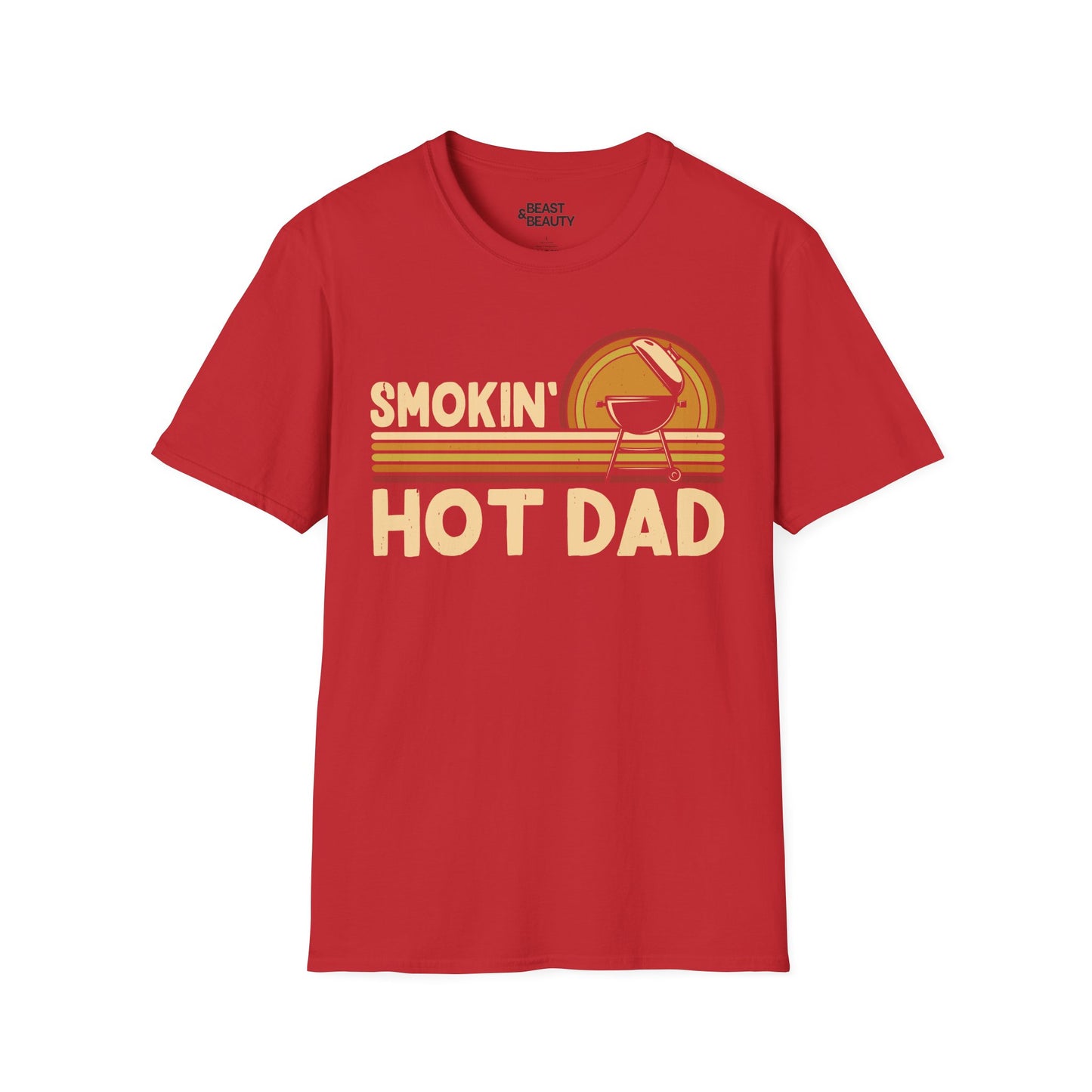 Smokin' Hot Dad BBQ Father's Day T-Shirt Printify
