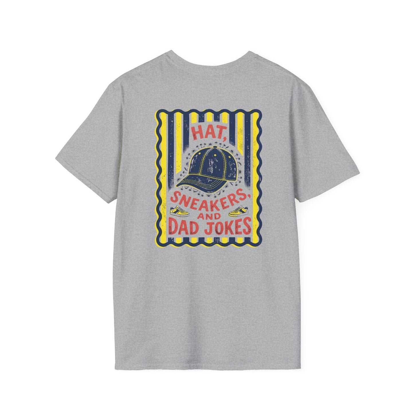 Hat Sneakers And Dad Jokes T-Shirt Printify