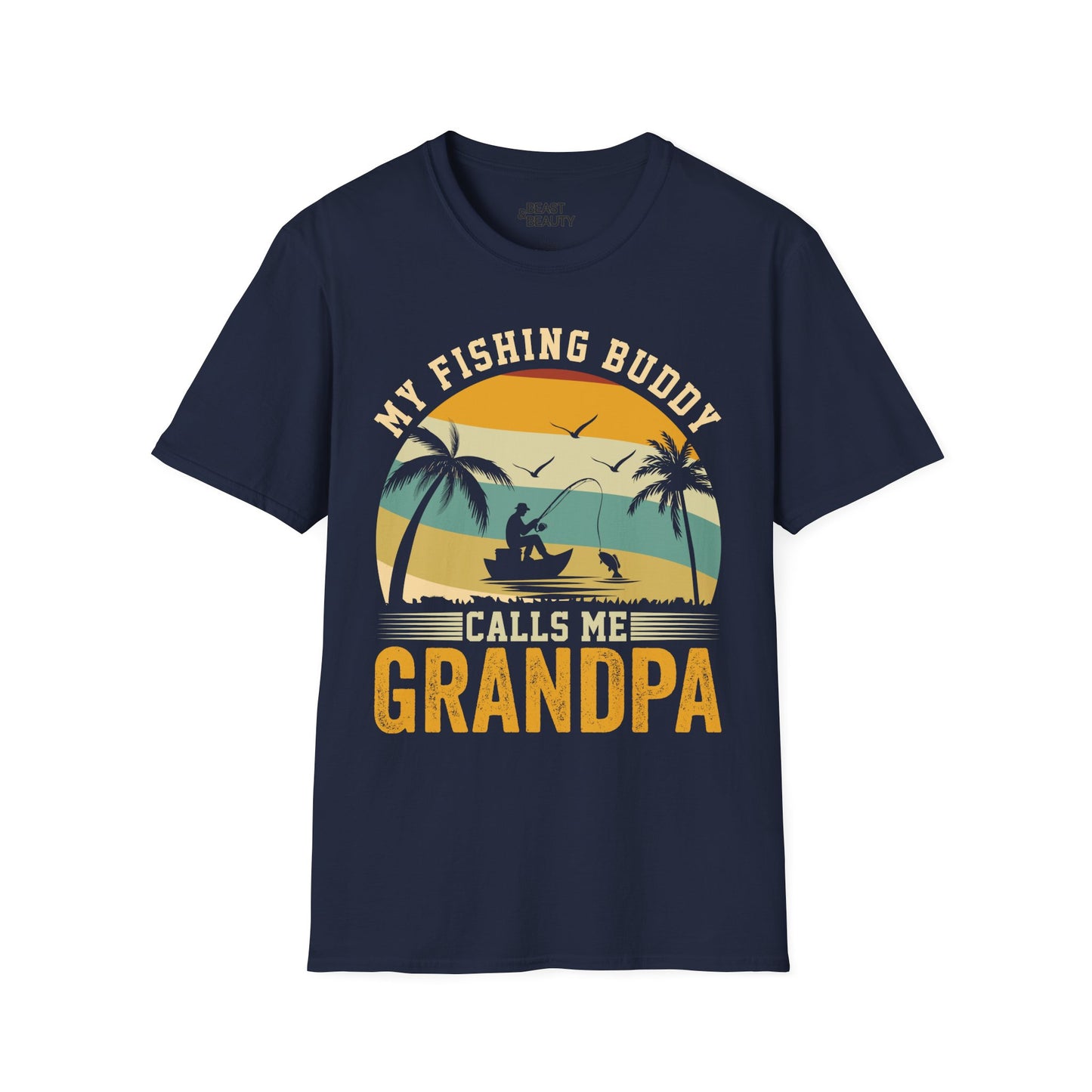 My Fishing Buddy Calls Me Grandpa T-Shirt Printify