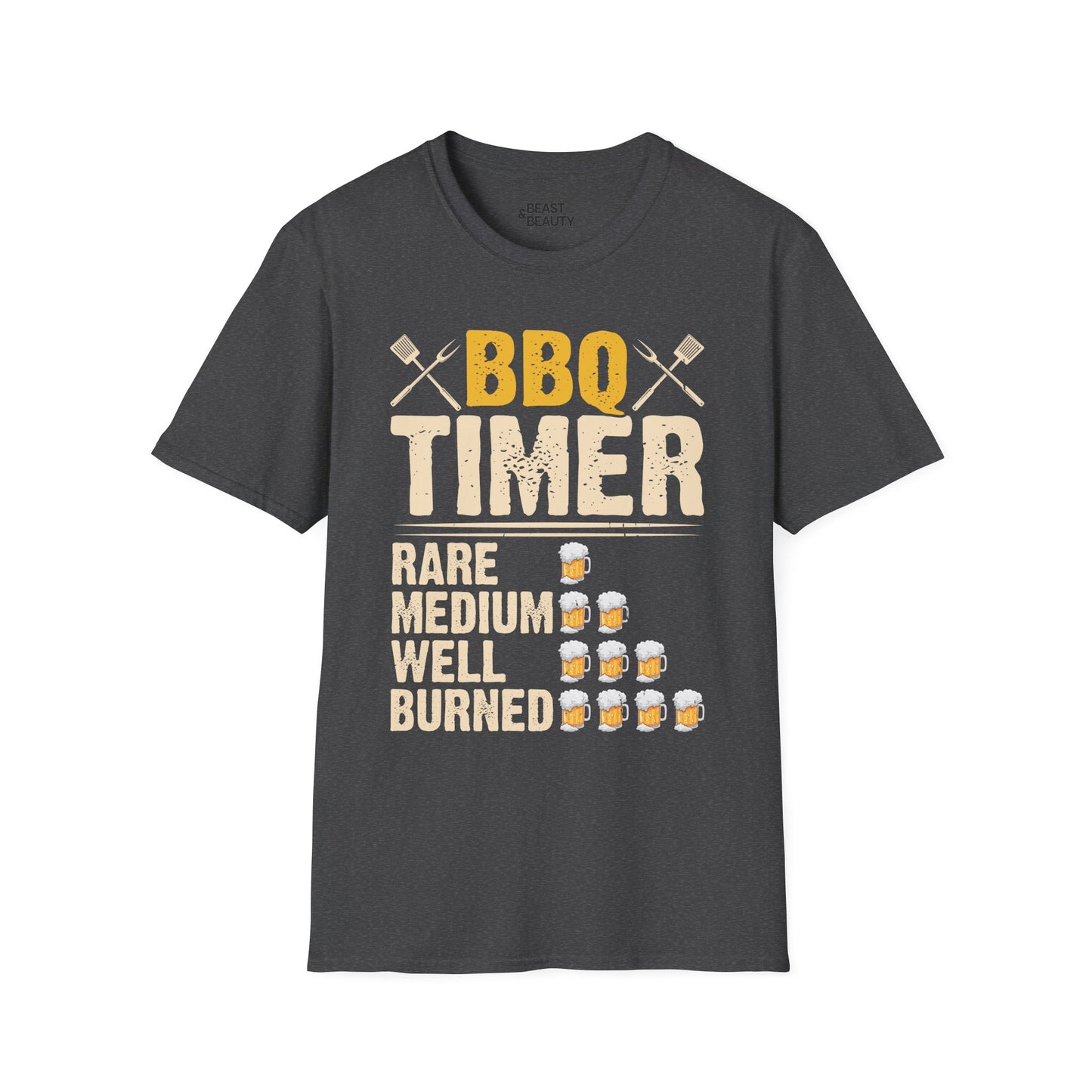 BBQ Timer Funny Grilling Dad T-Shirt Printify