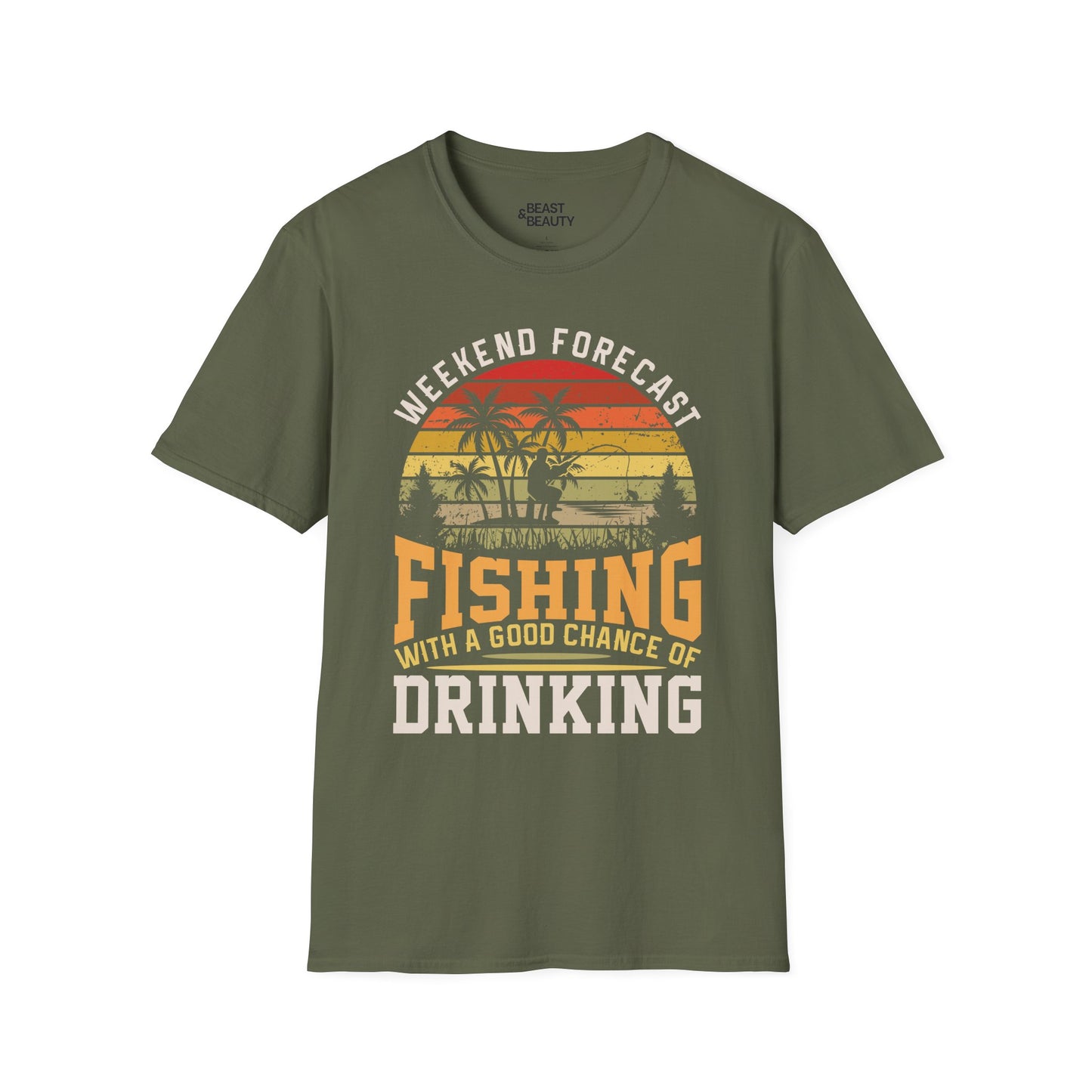 Weekend Forecast Fishing With A Good Chance Of Drinking T-Shirt Printify