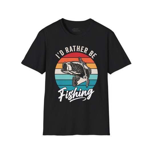 I'd Rather Be Fishing T-Shirt Printify