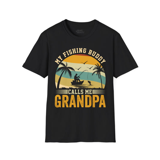 My Fishing Buddy Calls Me Grandpa T-Shirt Printify