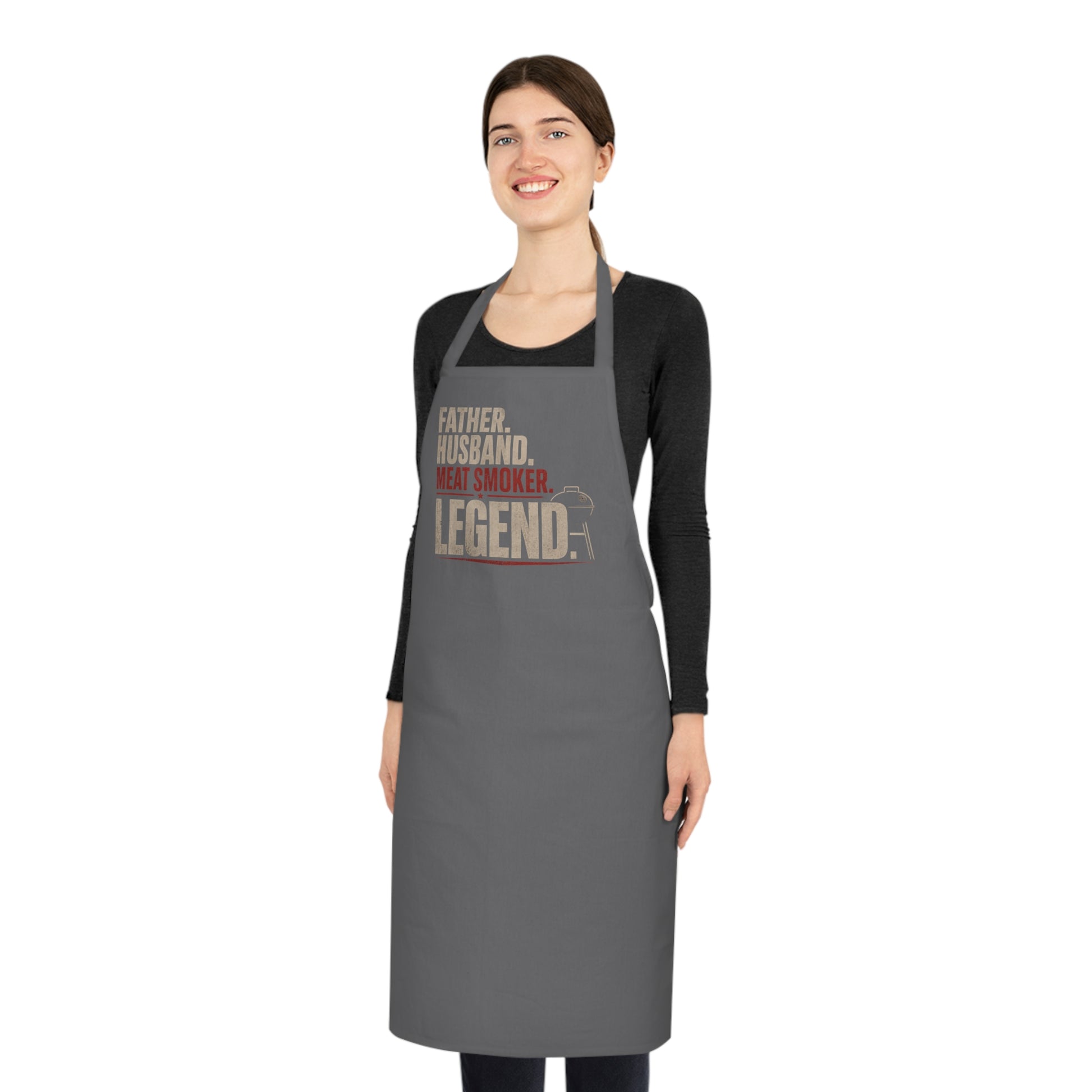 Father Husband Meat Smoker Legend BBQ Apron Printify