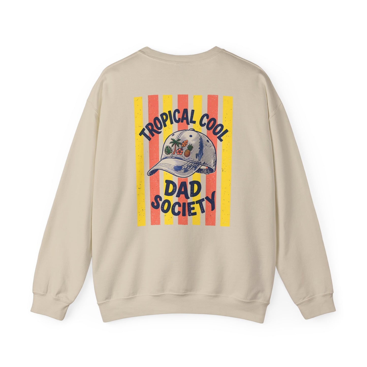 Tropical Cool Dad Society Summer Sweatshirt Printify