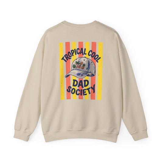 Tropical Cool Dad Society Summer Sweatshirt Printify