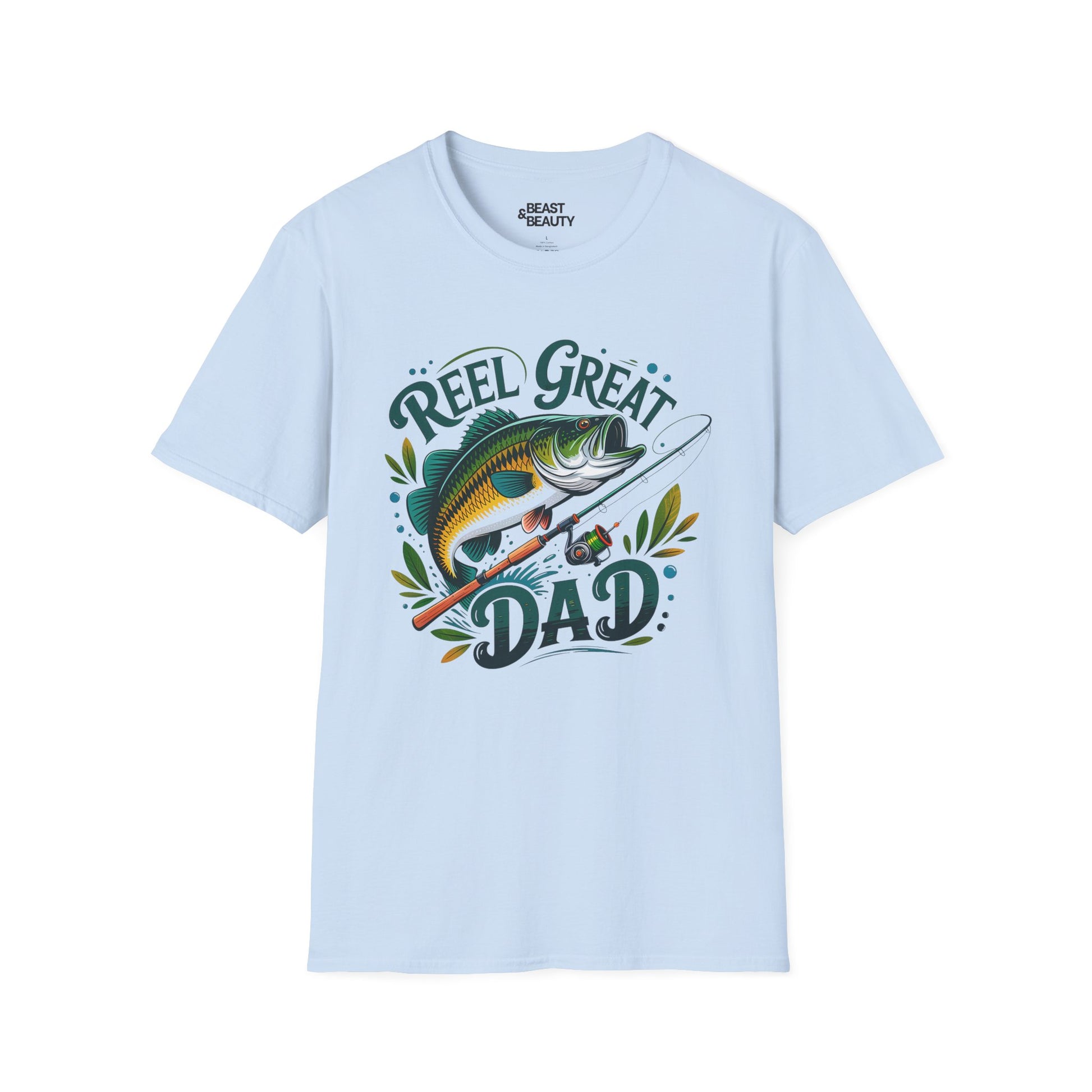 Reel Great Dad Father's Day Fishing T-Shirt Printify
