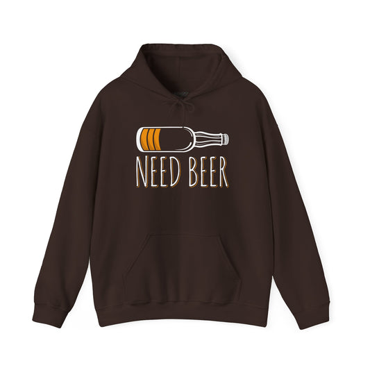 navy hoodie with need beer humorous drinking graphic for him