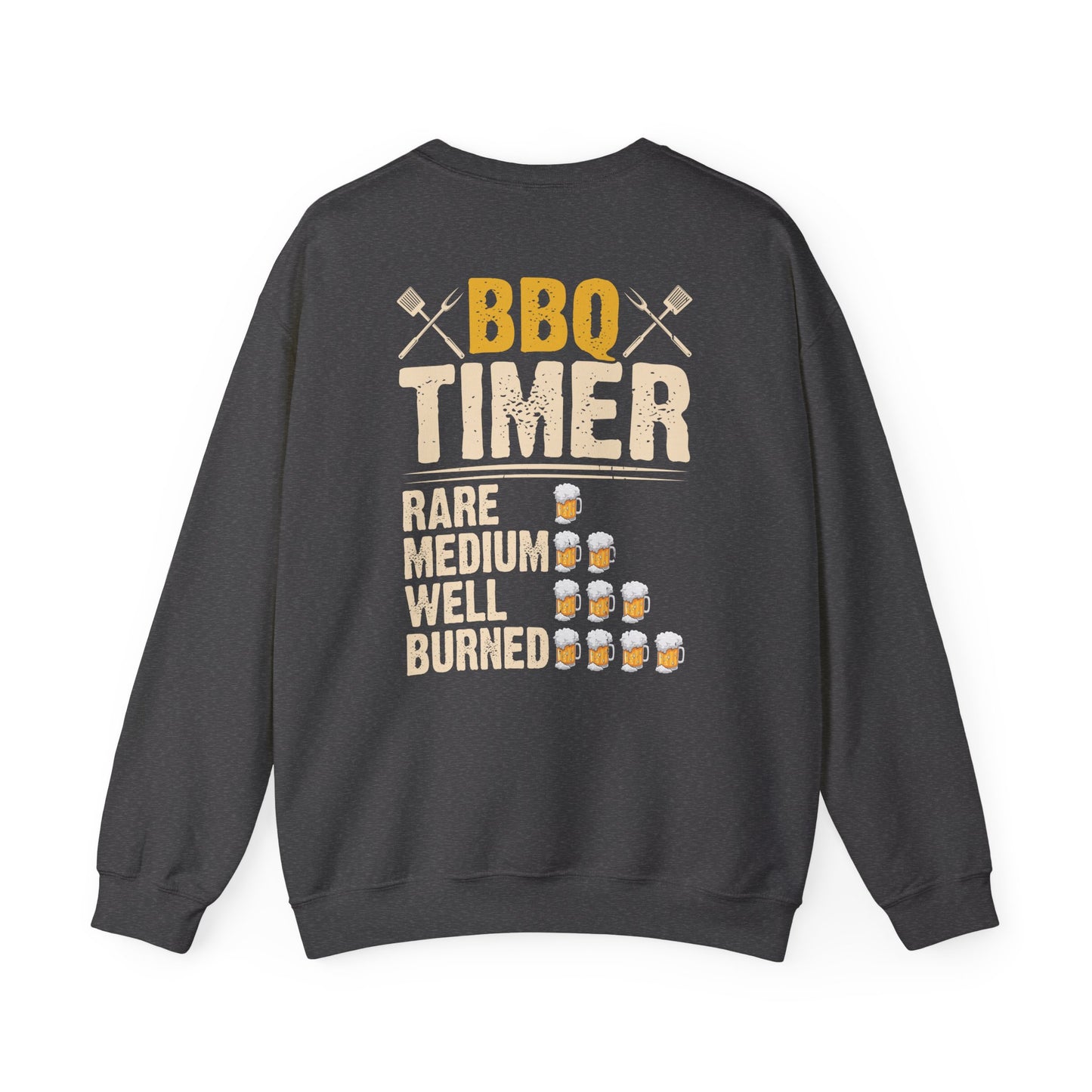 BBQ Timer Funny Grilling Sweatshirt — graphic sweatshirt by Beast & Beauty