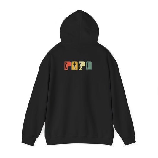 Papa Vintage Golf Silhouette Hoodie Printify