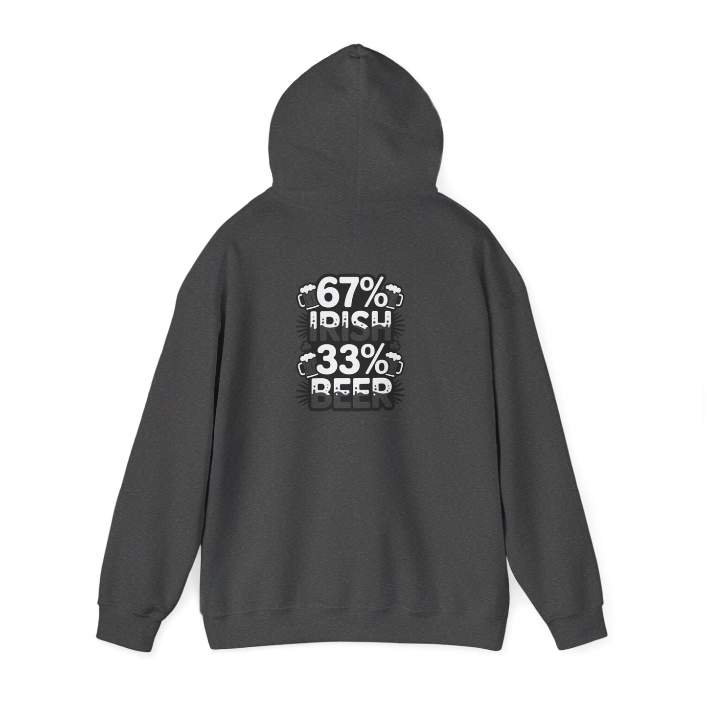 67% Irish 33% Beer Hoodie Printify