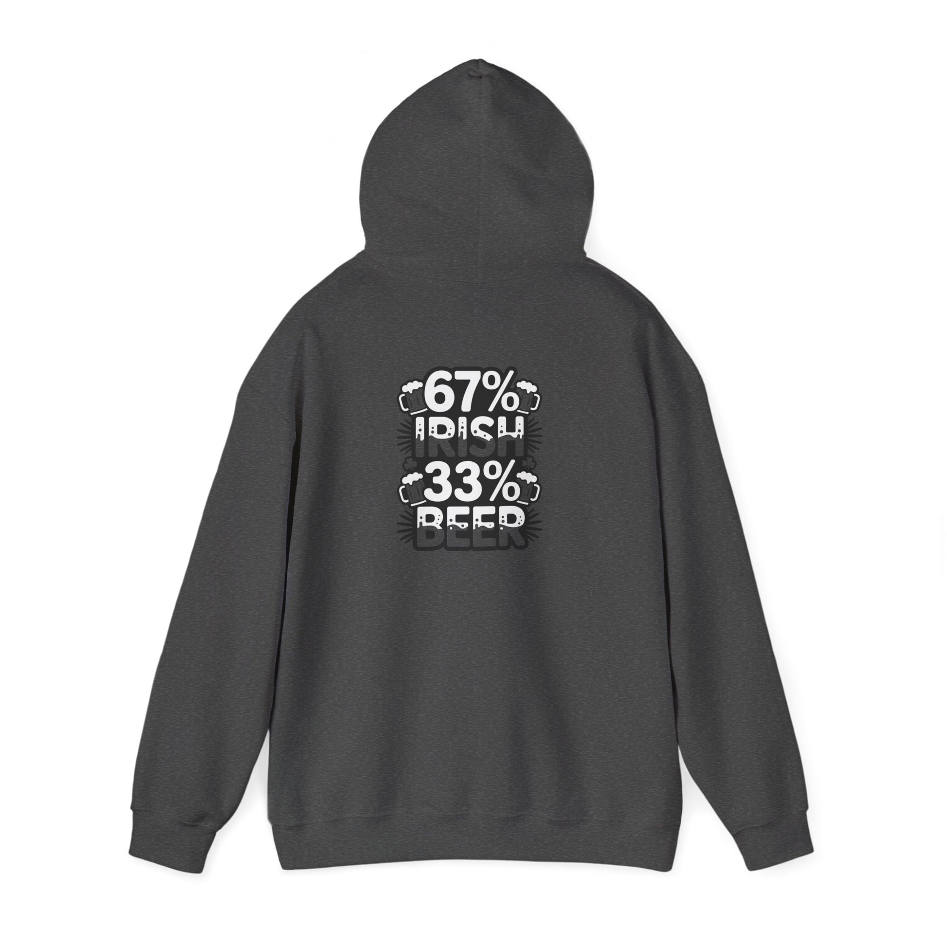 67% Irish 33% Beer Hoodie Printify