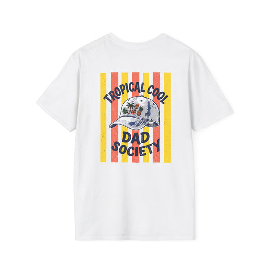 Tropical Cool Dad Society Retro Summer T-Shirt Printify
