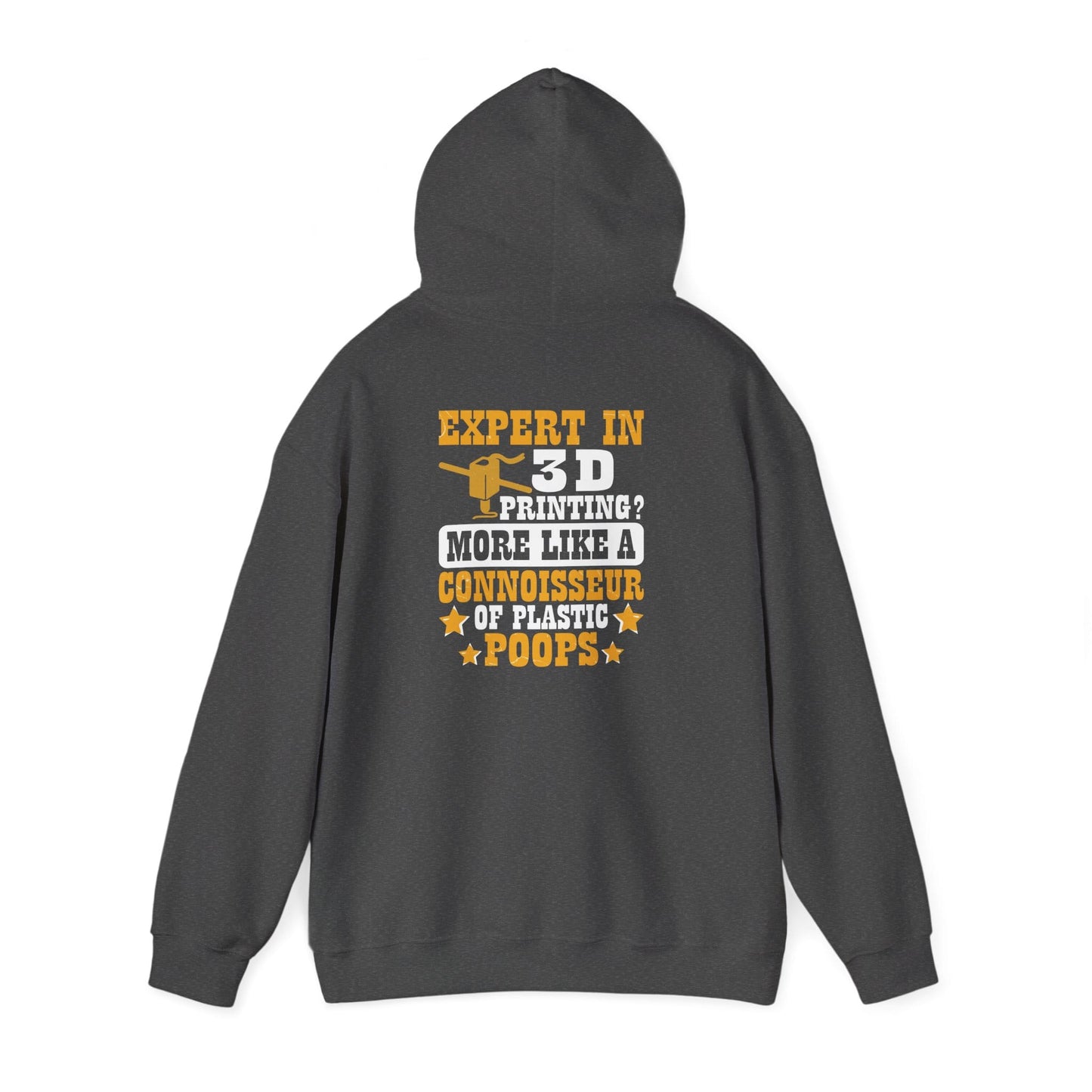 3D Printing Expert Hoodie - Connoisseur of Plastic Poops S / Dark Heather gift_idea unique_gift personalised_gift