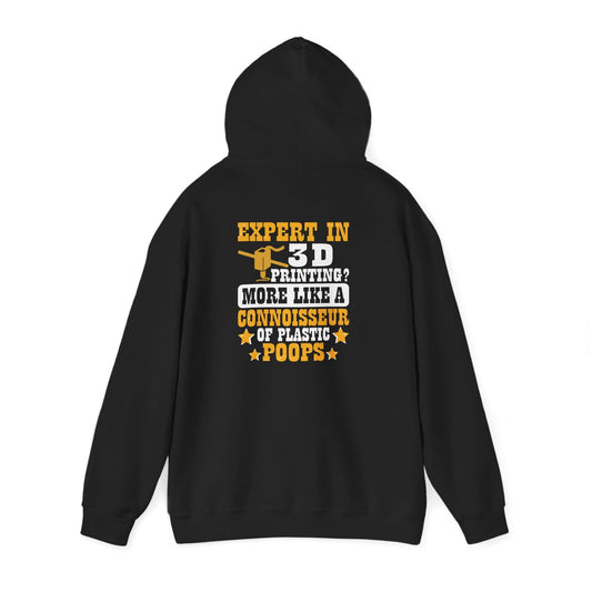 3D Printing Expert Hoodie - Connoisseur of Plastic Poops S / Black gift_idea unique_gift personalised_gift