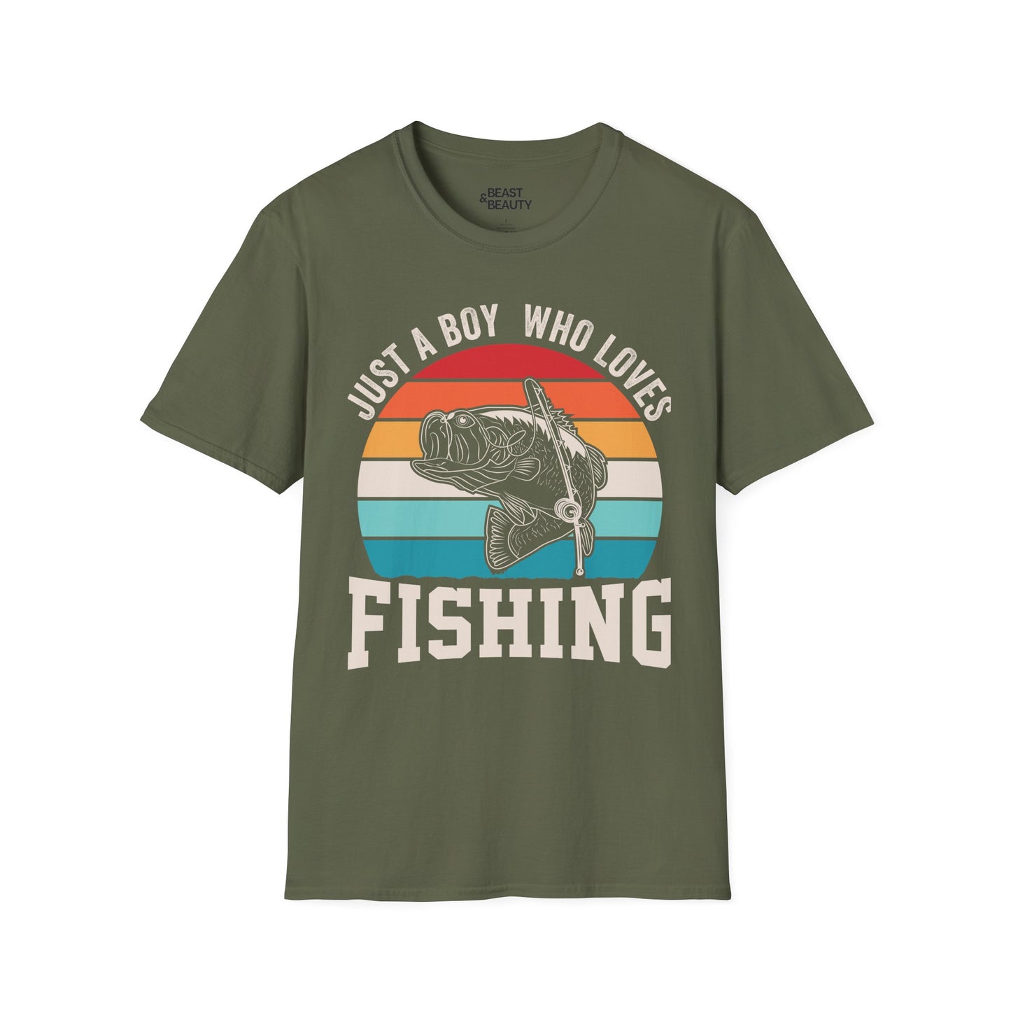 Just A Boy Who Loves Fishing T-Shirt Printify