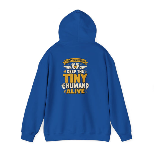 Today’s Mission: Keep The Tiny Human Alive Hoodie Printify