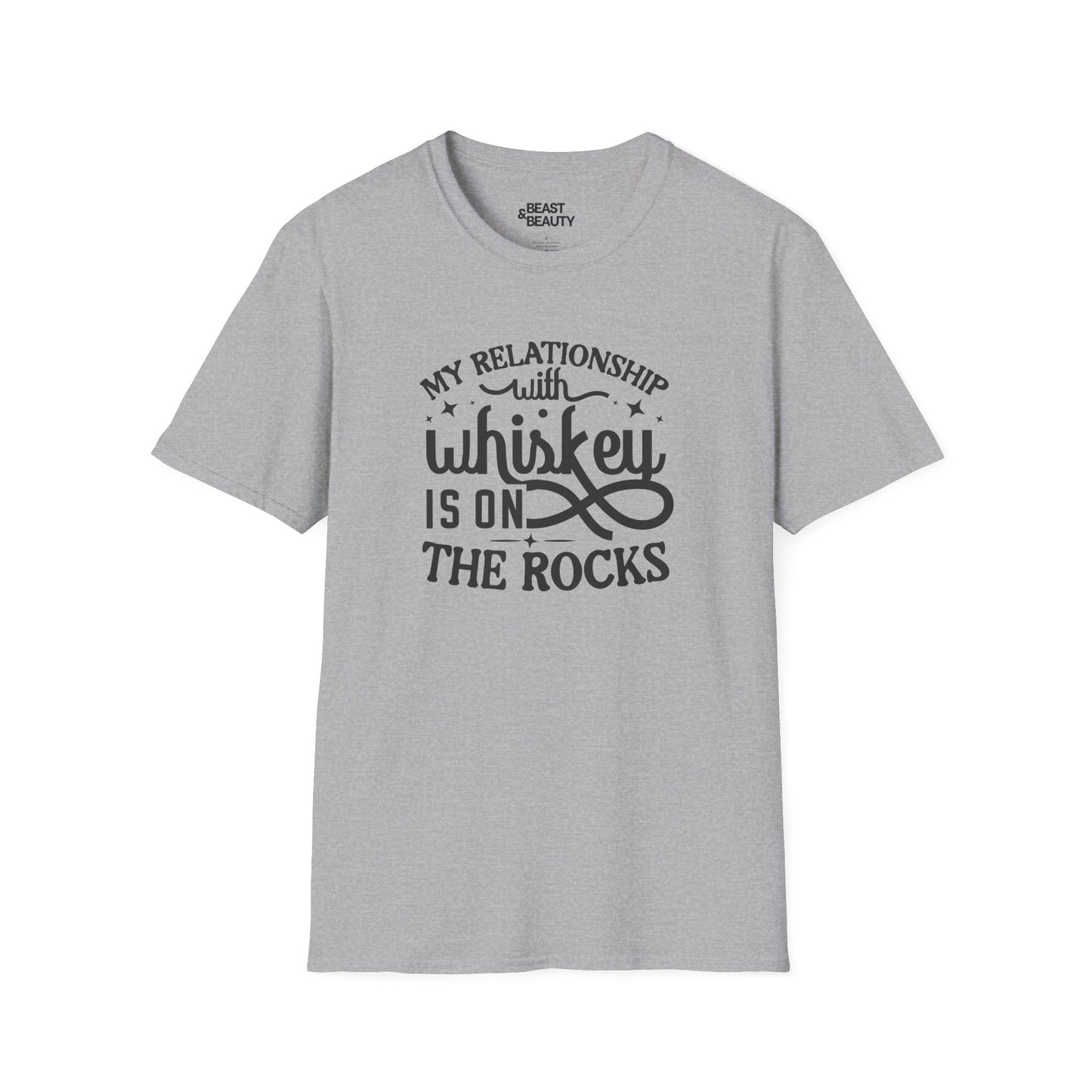 My Relationship With Whiskey Is On The Rocks T-Shirt Printify