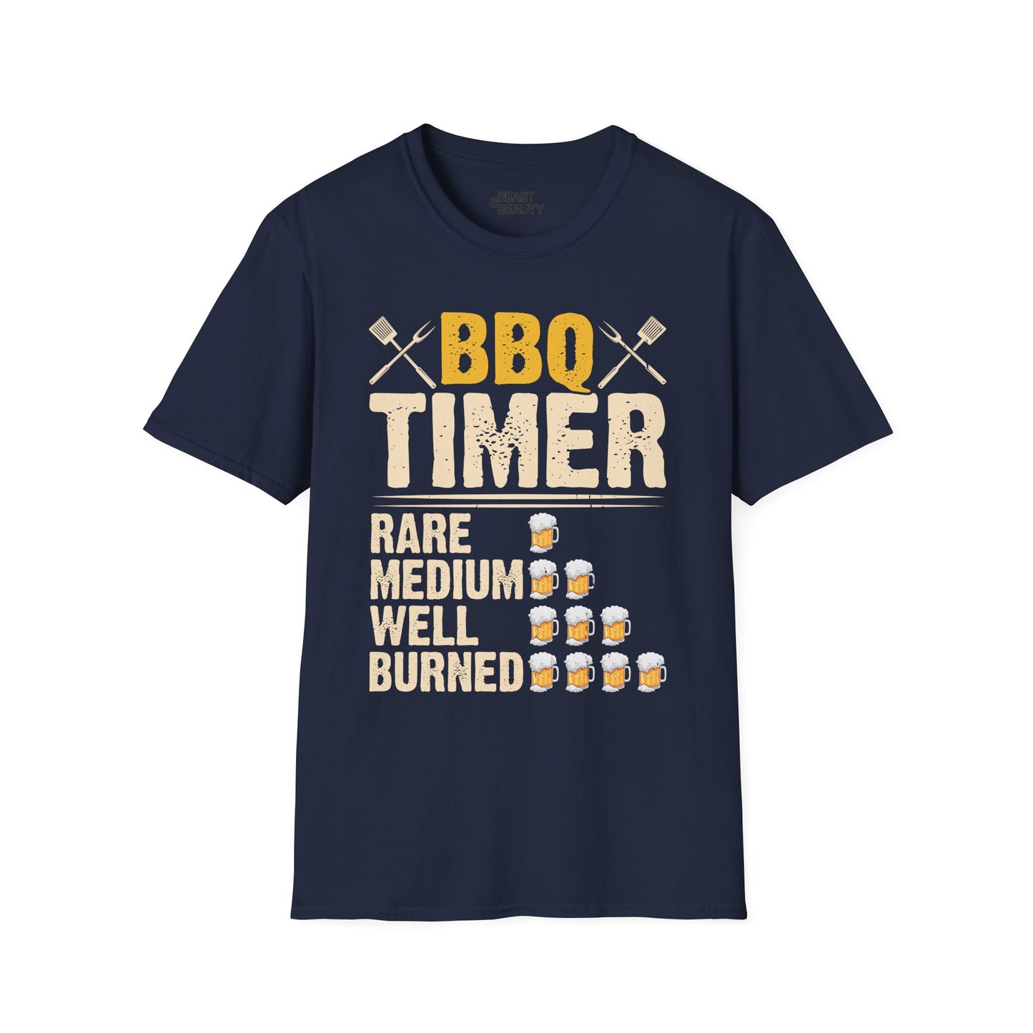 BBQ Timer Funny Grilling Dad T-Shirt Printify