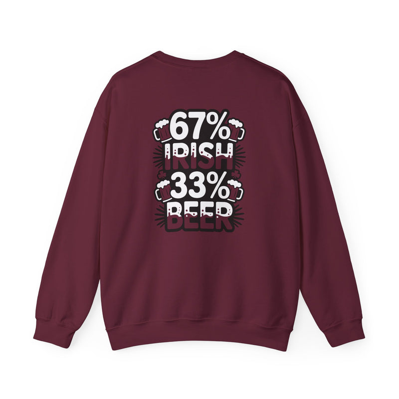 67% Irish 33% Beer Sweatshirt