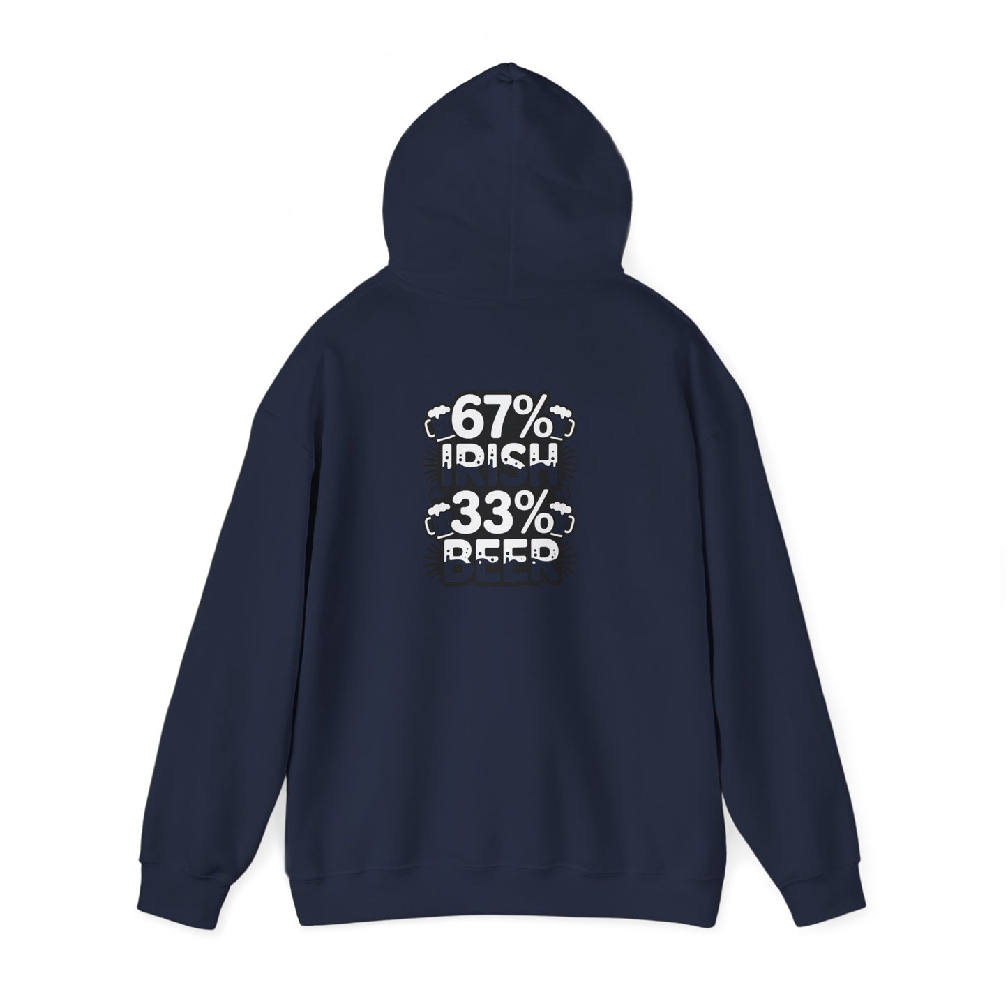 67% Irish 33% Beer Hoodie Printify