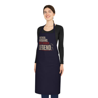 Father Husband Meat Smoker Legend BBQ Apron Printify