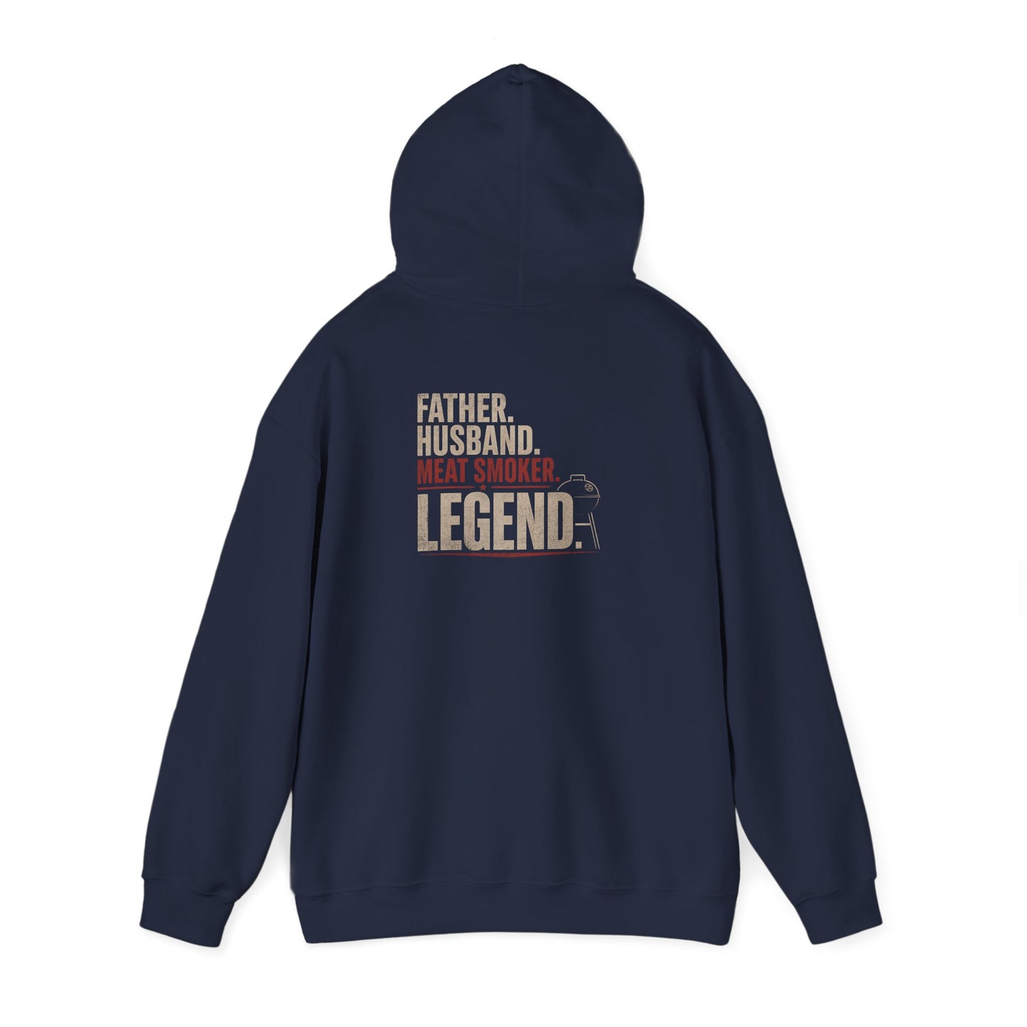 Father Husband Meat Smoker Legend BBQ Hoodie Printify