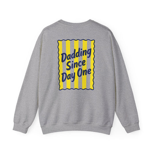 Dadding Since Day One Retro Dad Sweatshirt Printify