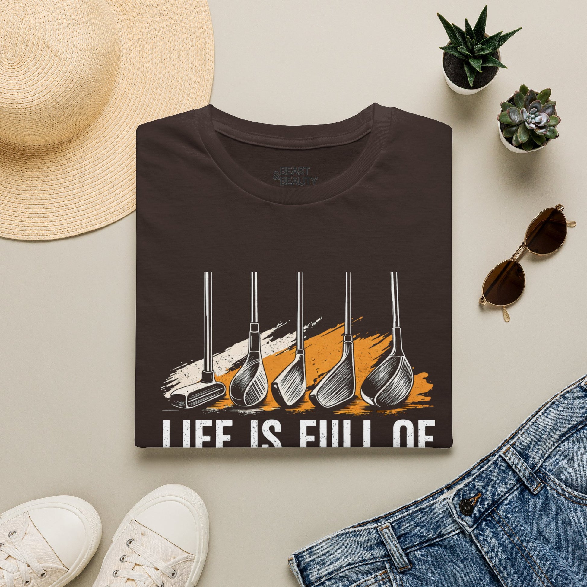 Life Is Full of Important Choices Golf T-Shirt Printify