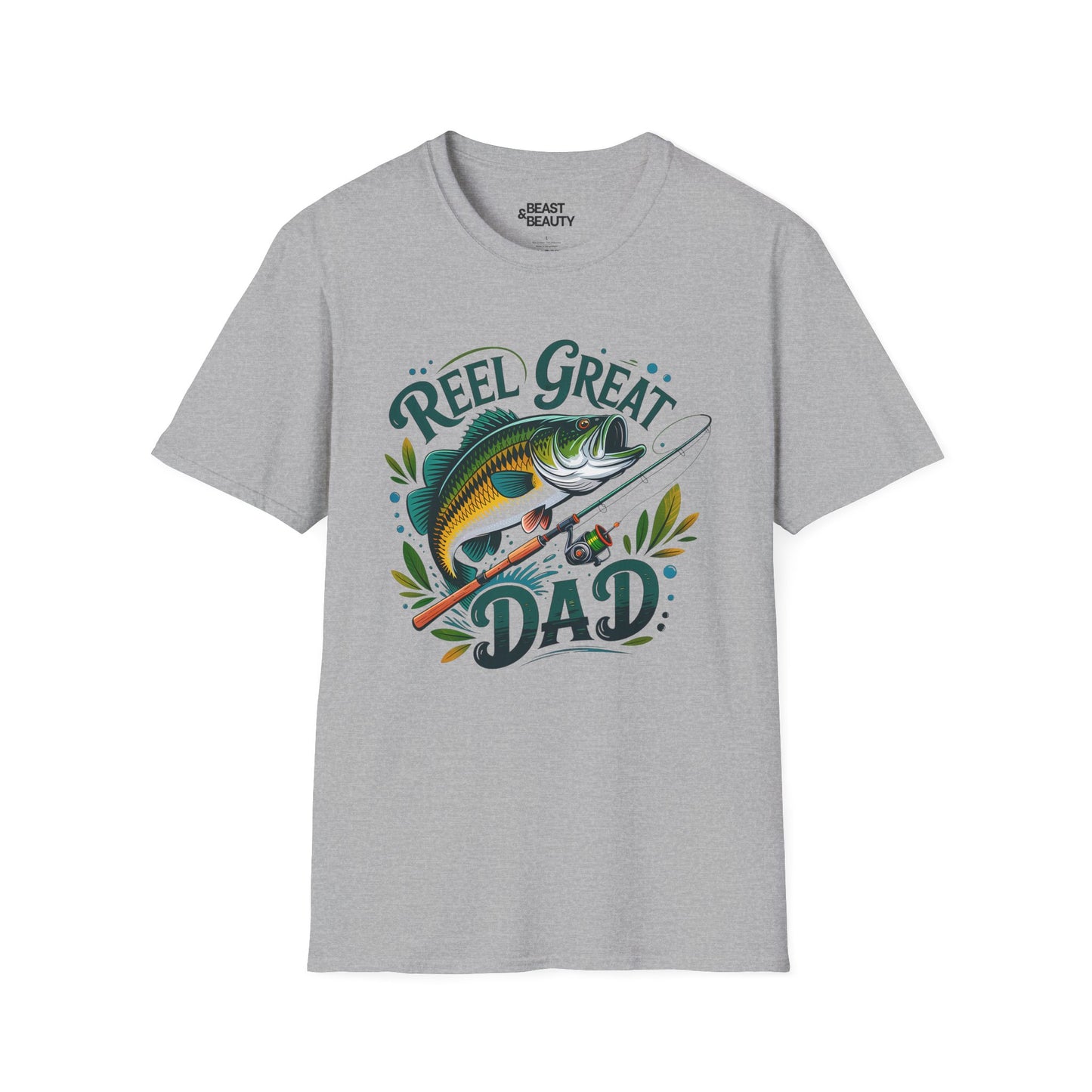 Reel Great Dad Father's Day Fishing T-Shirt Printify