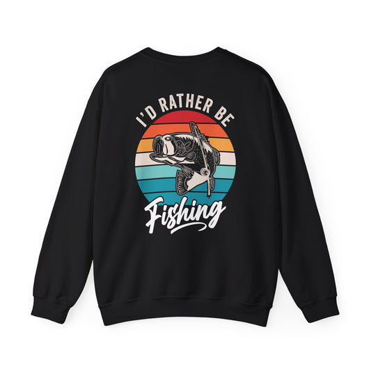 I'd Rather Be Fishing Sweatshirt Printify
