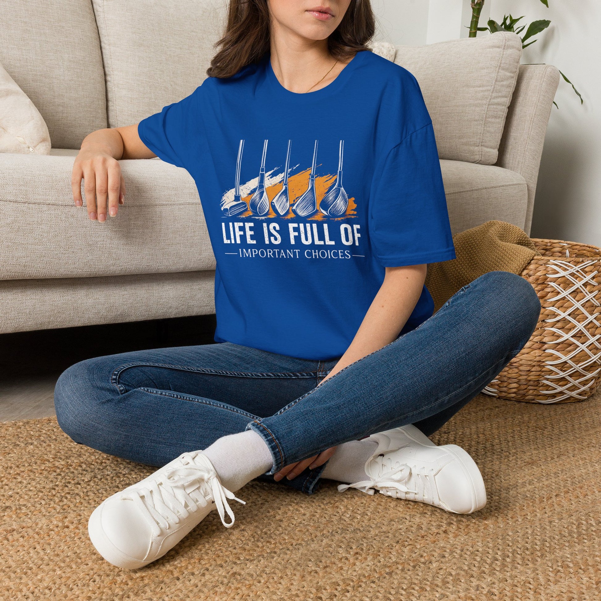 Life Is Full of Important Choices Golf T-Shirt Printify