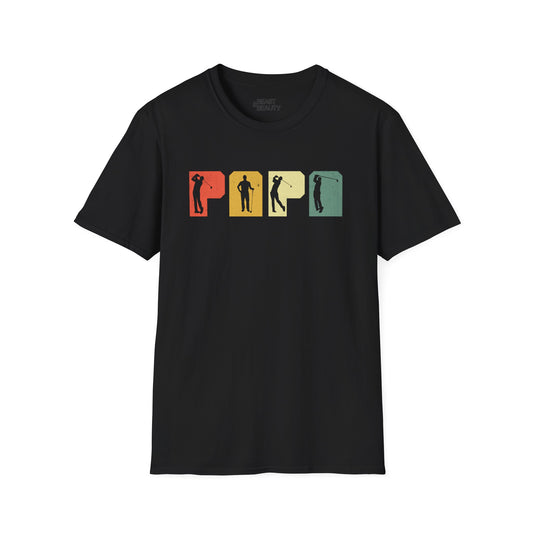 Papa Golf Vintage Dad Golfer T-Shirt Printify