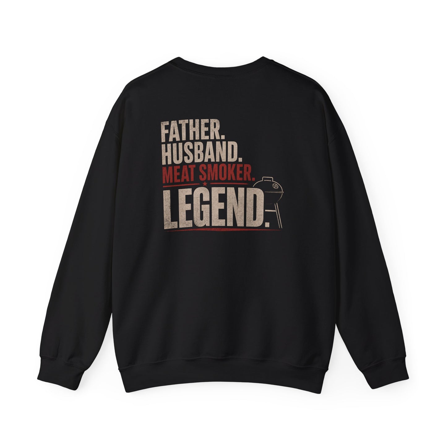 Father Husband Meat Smoker Legend BBQ Sweatshirt Printify